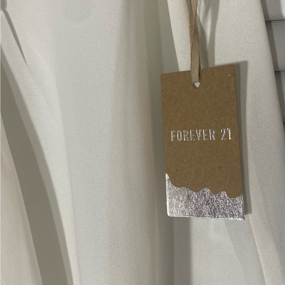 Forever 21 “Liverpool” Beige Blouse, Sz S, Pintuck Front, Slightly Sheer - Picture 3 of 7